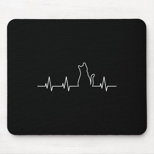 Tapis De Souris Bouton cardiaque du chat (Devant)