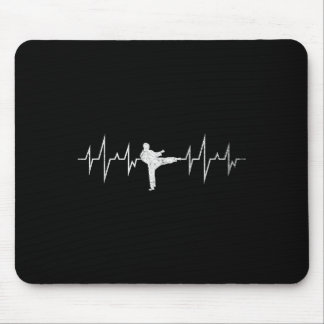 Tapis De Souris Bouton de coeur Athlète Sparring Martial Arts Blac