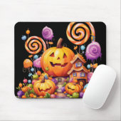 TAPIS DE SOURIS BOUTON HALLOWEEN COLORÉ BRILLANT (Avec souris)