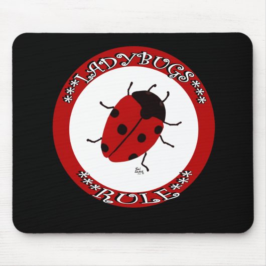 Tapis De Souris Bouton Ladybug (Devant)