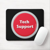 Tapis De Souris Bouton Panique rouge du support technique (Avec souris)