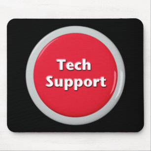 Tapis De Souris Bouton Panique rouge du support technique