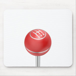 Tapis De Souris Bouton rouge de changement de vitesse manuel