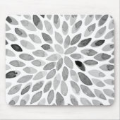 Tapis De Souris Boutons de brosse d'aquarelle - noir et blanc (Devant)