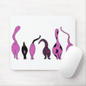 Tapis De Souris Boutons de chat violet (Avec souris)