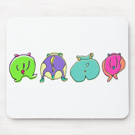 Tapis De Souris Boutons de hamster colorés (Devant)