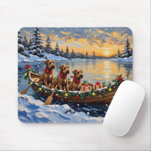 Tapis De Souris Bouvier des Flandres Bateau de Noël Vacances