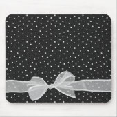 Tapis De Souris Bow blanc Sheer sur Pois (Devant)