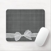 Tapis De Souris Bow en Sheer Blanc Sur En vichy Plaque Souris (Avec souris)