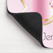 Tapis De Souris Bow en verre rose avec pierre centrale (Coin)