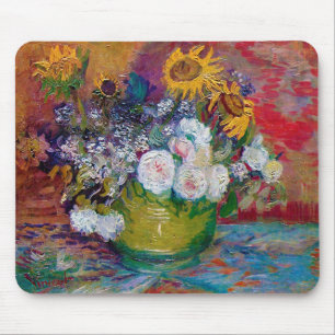 Tapis De Souris Bowl avec fleurs, Van Gogh