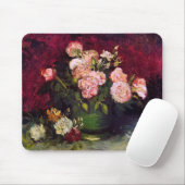 Tapis De Souris Bowl avec Peonies & Roses Van Gogh Art (Avec souris)