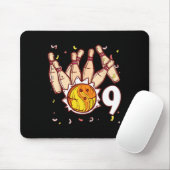 Tapis De Souris Bowling 9e Anniversaire Thème Bowling 9 Ans Drôle (Avec souris)
