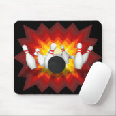 Tapis De Souris Bowling Ball & Pins : Modèle 3D:Mousepad (Avec souris)