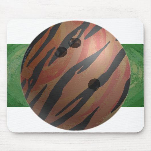 Tapis De Souris Bowling Ball Tiger Orange (Devant)