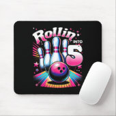 Tapis De Souris Bowling Birthday Rollin Into 5 Party 5th Birthday  (Avec souris)