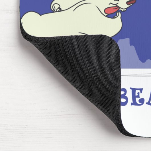 TAPIS DE SOURIS BOWLING D'OURS BLANC (Coin)