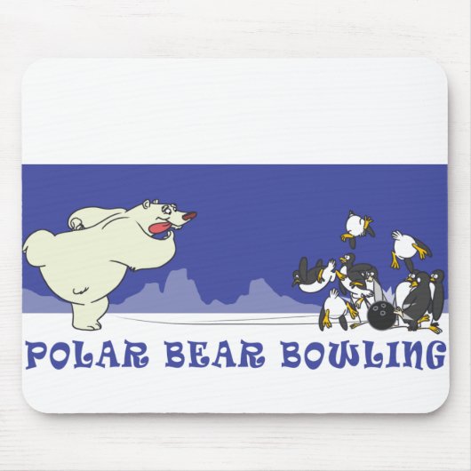 TAPIS DE SOURIS BOWLING D'OURS BLANC (Devant)