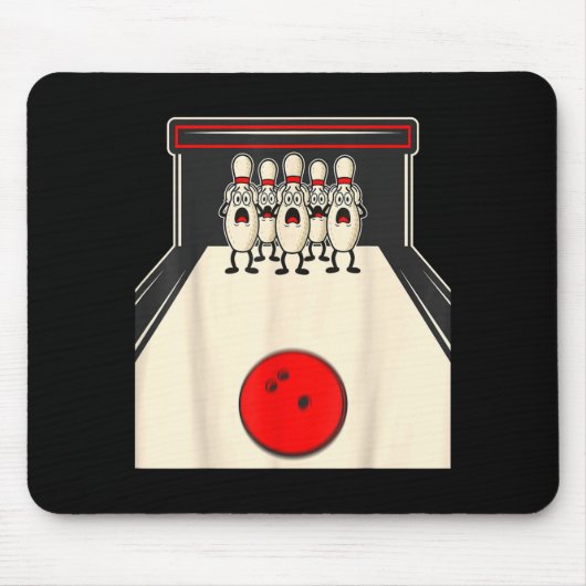 Tapis De Souris Bowling N Ed Ns Funny Bowler Player Kids Boys Men (Devant)
