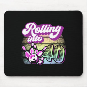 Tapis De Souris Bowling Party Rolling En 40 Bowling Anniversaire