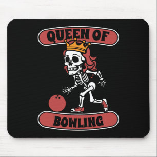 Tapis De Souris Bowling Skeleton Team League - Alley Bowler Queen