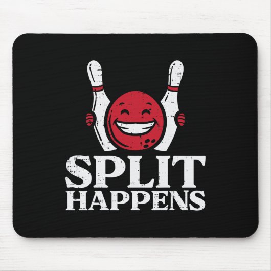 Tapis De Souris Bowling Split se passe drôle Humour Bowler Team Ho (Devant)