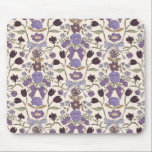 Tapis De Souris Bows et fleurs rustiques pourpres<br><div class="desc">Boho et mousepad rustique avec illustration dessinée à la main des arcs et des fleurs en violet.</div>