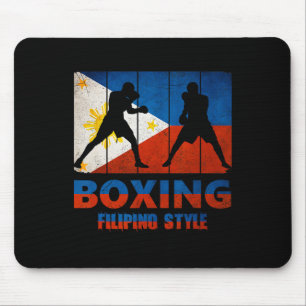 Tapis De Souris Boxe de style Vintage philippin Great Filipino Box