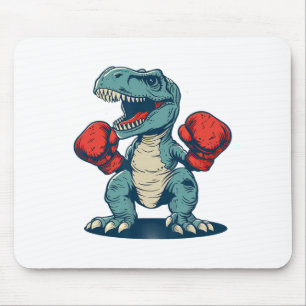Tapis De Souris Boxe Dinosaure Boxer Dino Kickboxing T-rex Boxe