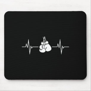 Tapis De Souris Boxe Ligne De Bouton De Coeur Avec Gants De Suspen