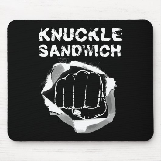 Tapis De Souris Boxe Pointe Poignée Knuckle Boxer (Devant)