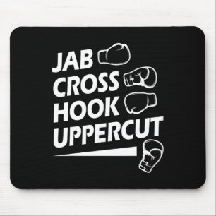 Tapis De Souris Boxe Sport Jab Cross Hook Uppercut Boxer Birthda