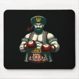 Tapis De Souris Boxe ukrainienne Ukraine Kozak Boxeur Hommes 