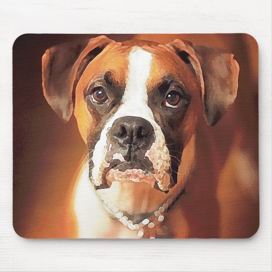 Tapis De Souris Boxer Aquarelle (Devant)