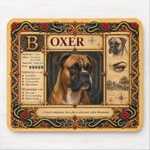 Tapis De Souris Boxer, Art du Bestiaire Médiéval