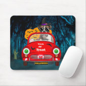 Tapis De Souris Boxer Chien Conduite Voiture Effrayant Halloween (Avec souris)