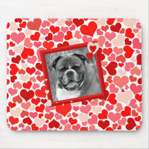 Tapis De Souris Boxer Coeurs de chien mousepad