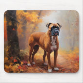 Tapis De Souris Boxer en automne Feuilles automne Inspire (Devant)