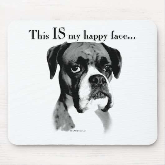 Tapis De Souris Boxer Happy Face (Devant)