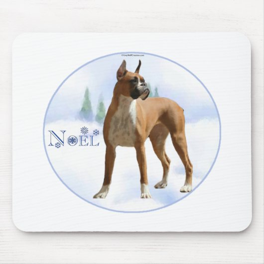 Tapis De Souris Boxer Noel (Devant)