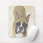 Tapis De Souris Boxer Peinture - Cute Original Chien Art (Avec souris)