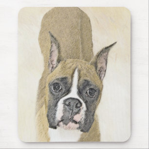 Tapis De Souris Boxer Peinture - Cute Original Chien Art