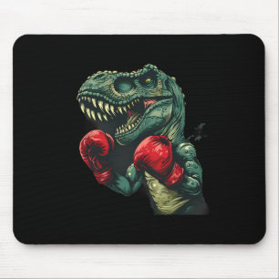 Tapis De Souris Boxeur Dinosaure Boxeur Dino Kickboxing T-rex Boxe
