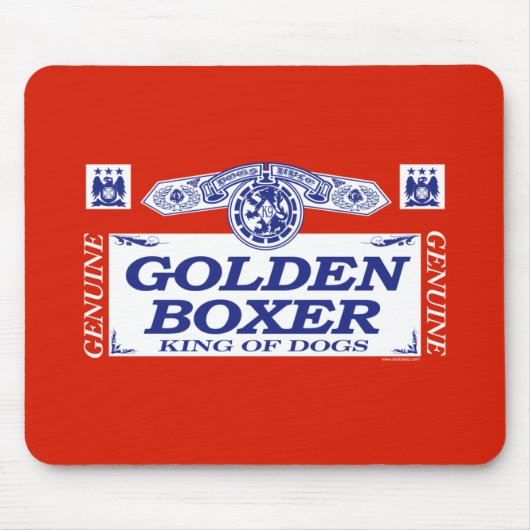 Tapis De Souris Boxeur d'or (Devant)