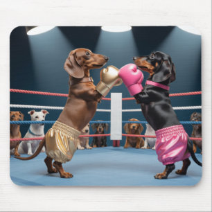 Tapis de souris Boxeurs Dachshunds