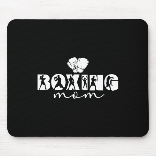 Tapis De Souris Boxeuse maman boxeuse mère fière boxeuse maman (Devant)