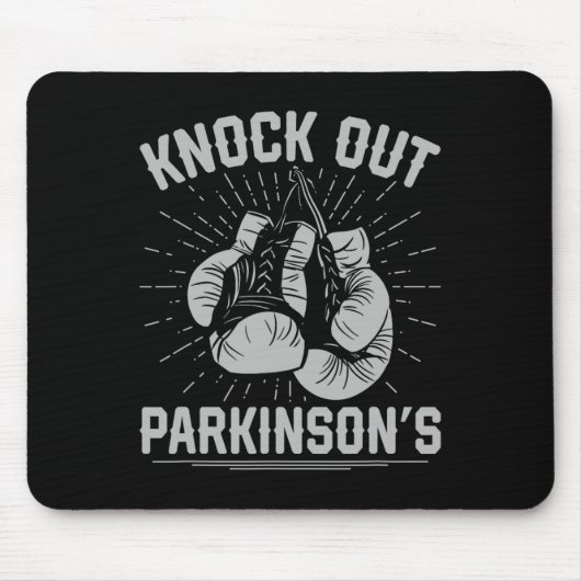 Tapis De Souris Boxing Kickboxing Fighter Knock Out Parkinsons  (Devant)