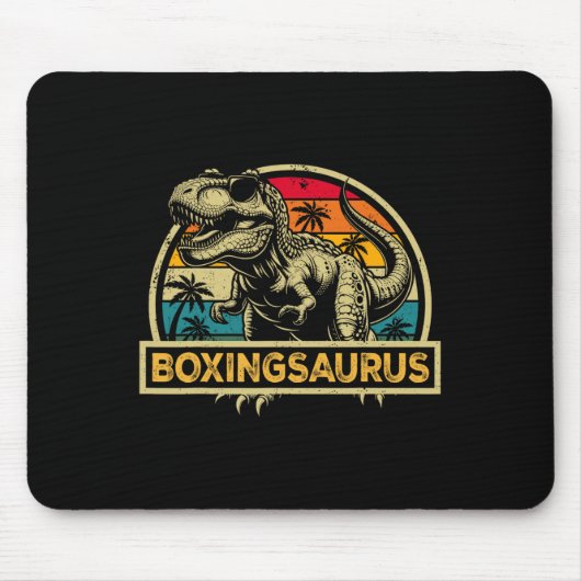 Tapis De Souris Boxingsaurus T Rex Dinosaur Boxe Saurus Famille M (Devant)