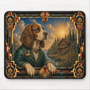 Tapis De Souris Boykin Spaniel, Chien Art Déco
