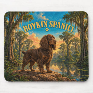 Tapis De Souris Boykin Spaniel, marais de Congaree, aquarelle vint